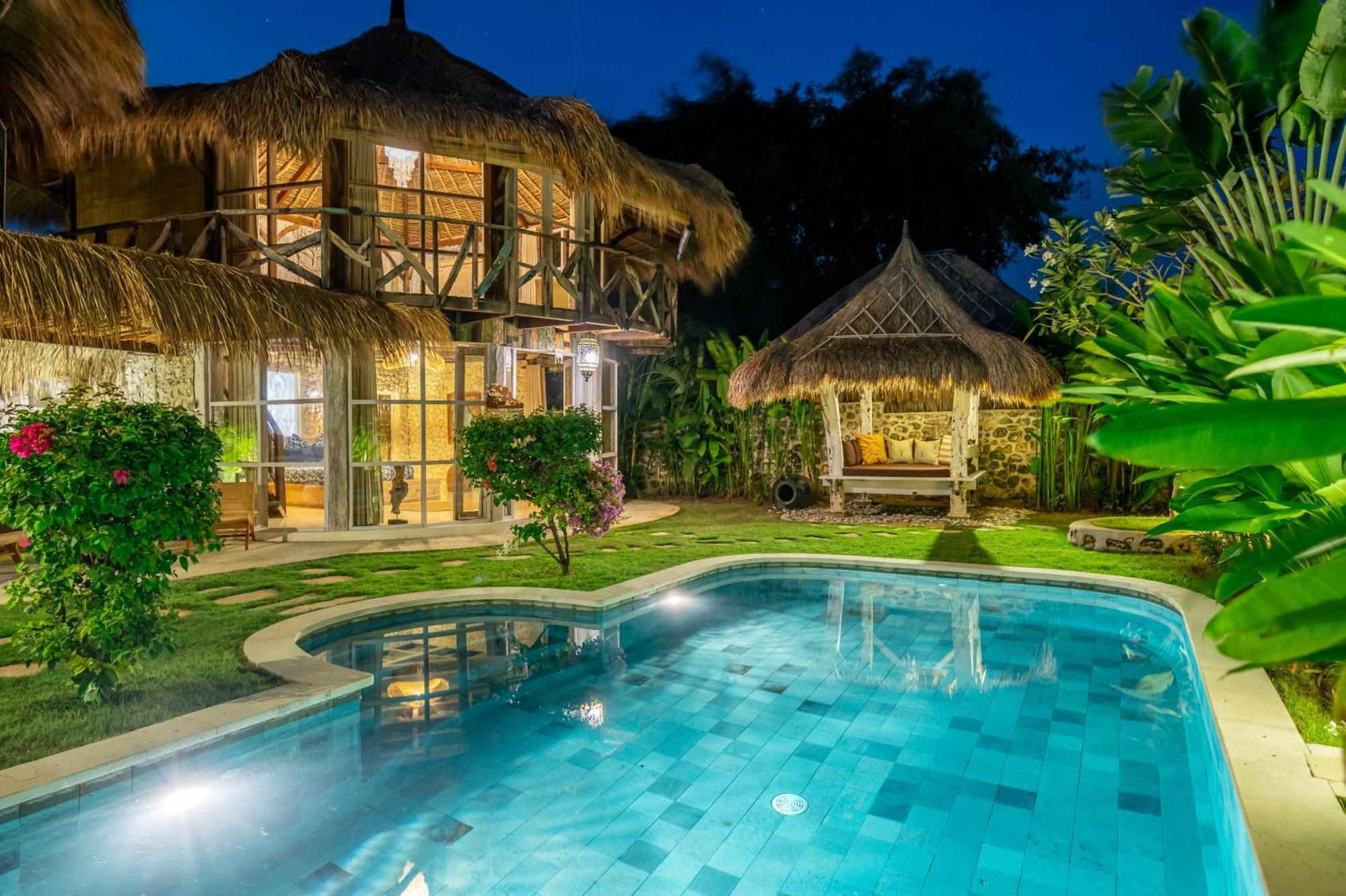 Balangan Beach Villa Idaman Bungalows 金巴兰 外观 照片